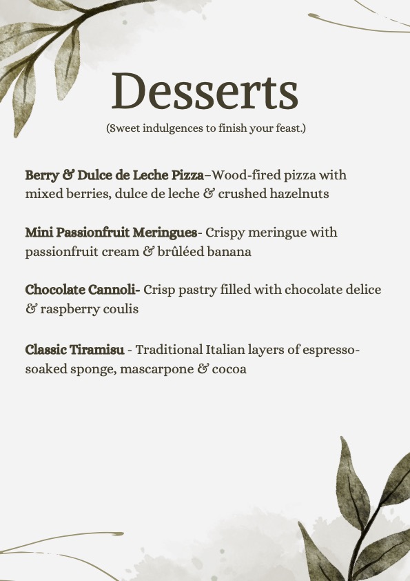 Desserts